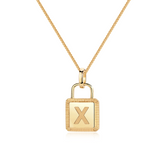Unlock 18K Lock Personalized Gold Pendant